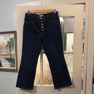 Women's Dark Wash Button-Fly Jeans